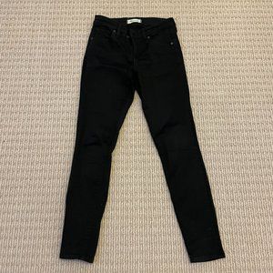 Madewell black 8" skinny jeans, size 26